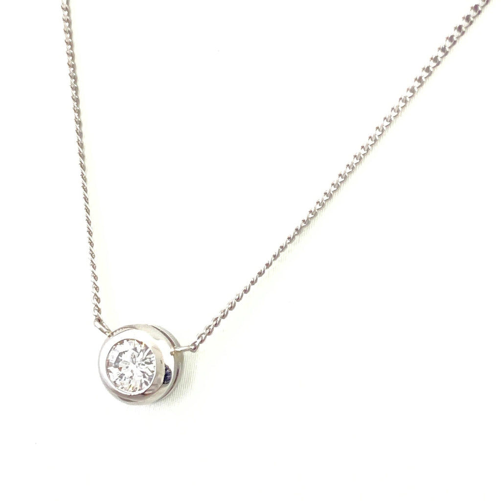 ダイヤモンド デザインネックレス プラチナ ペンダント ネックレス Pt900 Pt850 ダイヤモンド レディース 【中古】nbjwl