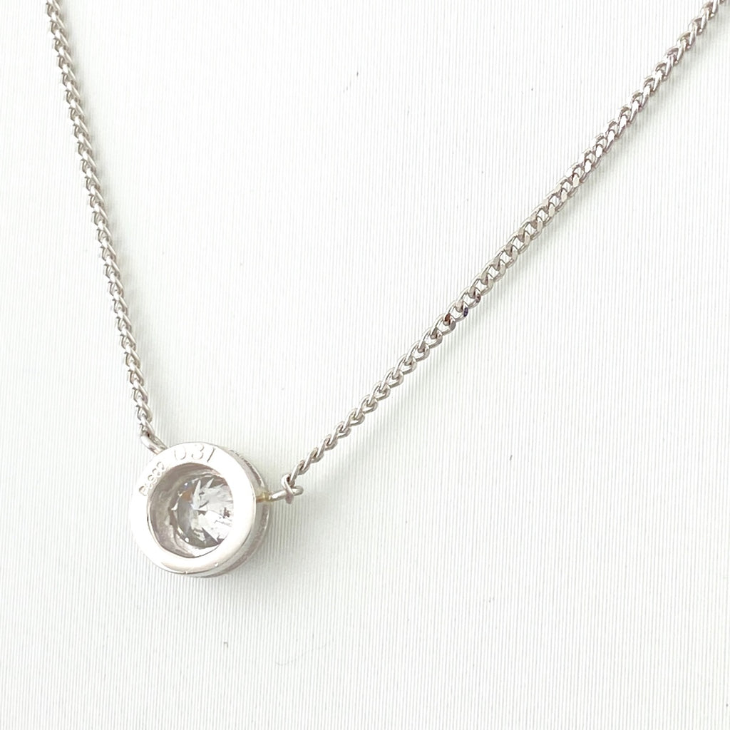 ダイヤモンド デザインネックレス プラチナ ペンダント ネックレス Pt900 Pt850 ダイヤモンド レディース 【中古】nbjwl