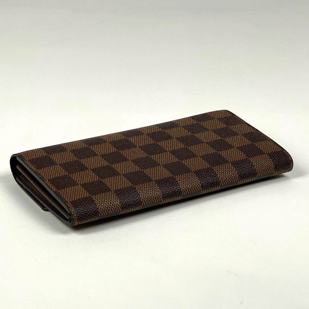 ルイ・ヴィトン ポルトフォイユ サラ 札入れ 小銭入れ 長財布 ダミエ ブラウン N61734 レディース 【中古】brbag