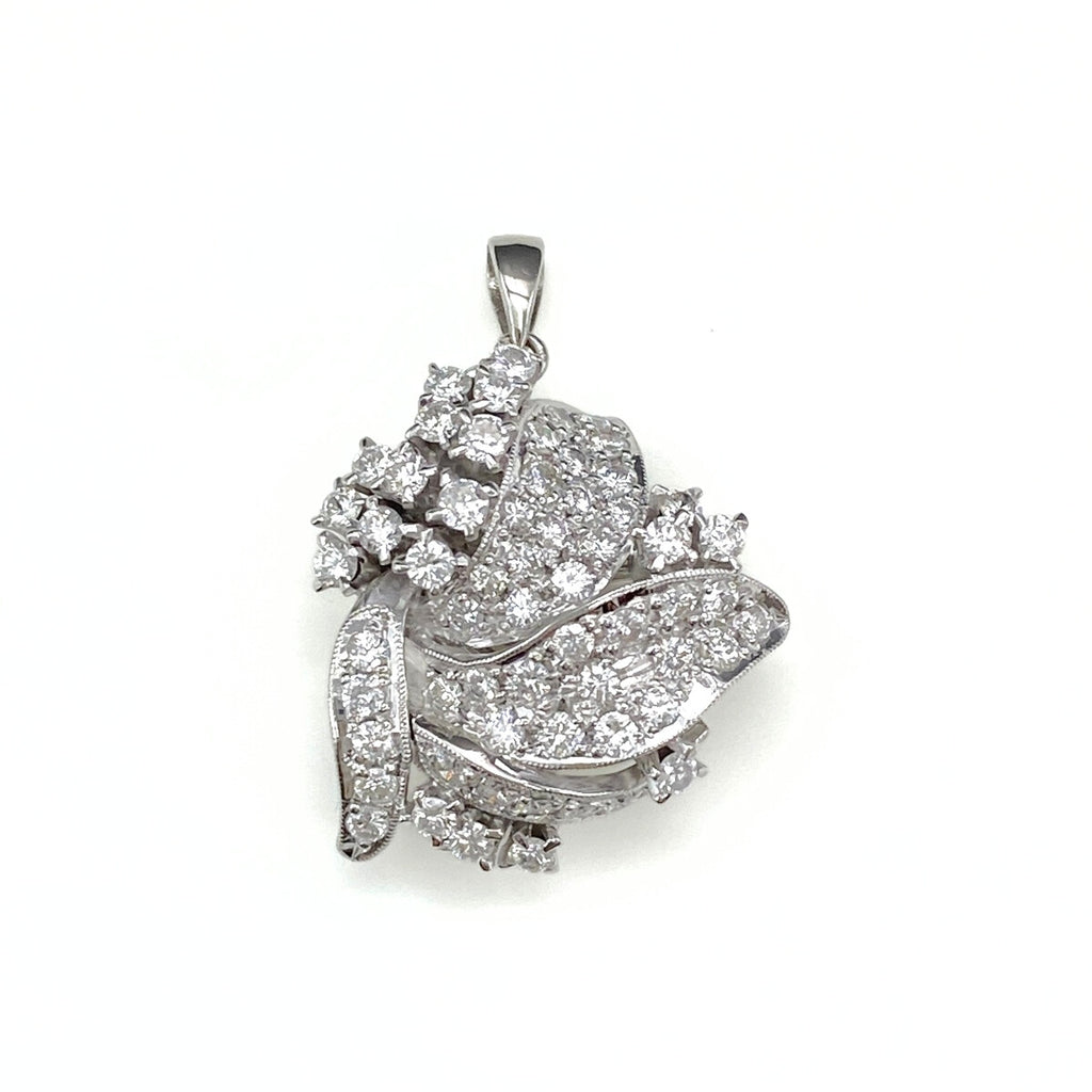 メレダイヤ デザインペンダントトップ プラチナ ペンダントトップ Pt850 ダイヤモンド レディース 【中古】nbjwl