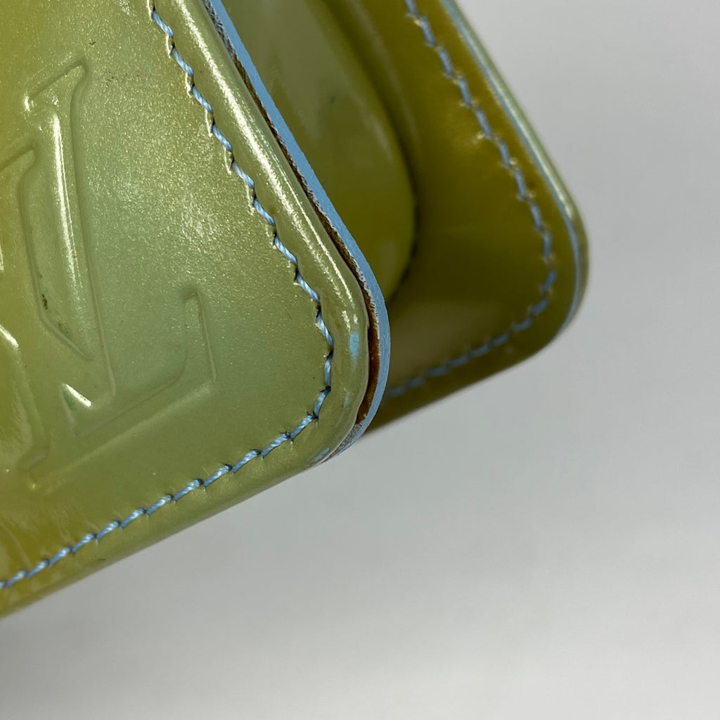 ルイ・ヴィトン レキシントン ハンドバッグ メイク エナメル アクセサリーポーチ モノグラムヴェルニ ベビーブルー M91011 レディース 【中古】brbag