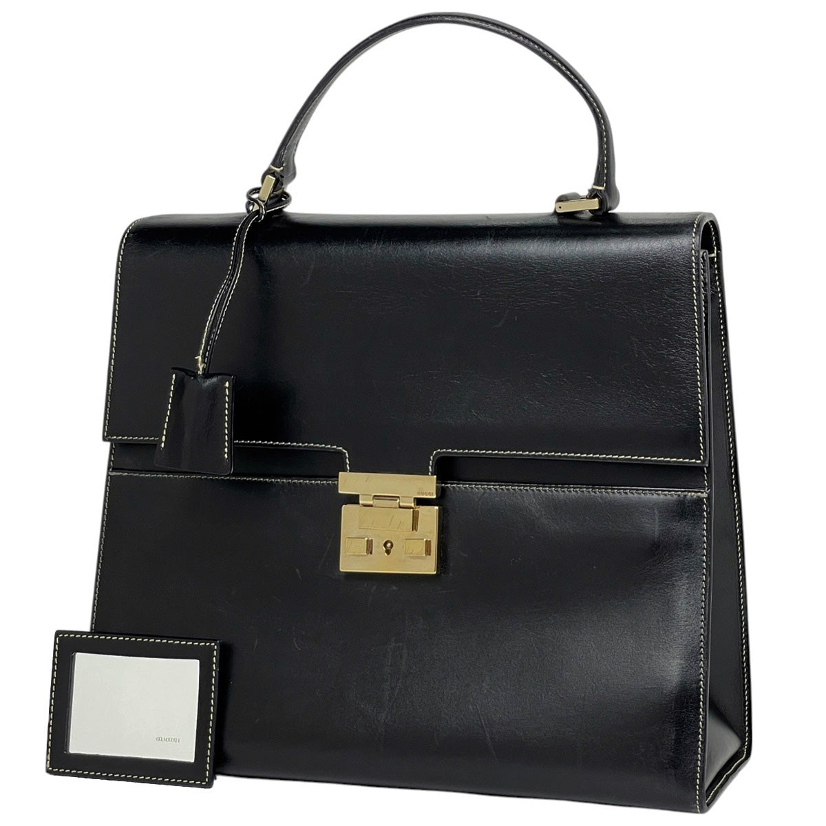 ブラックレザー ハンドバッグ プラダ ハンドバッグ レディース ブランド PRADA レザー 1BG443