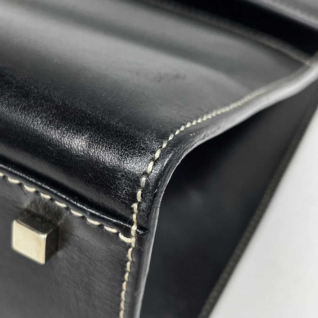 グッチ ロゴ ハンドバッグ レザー ブラック 0000857 レディース 【中古】brbag