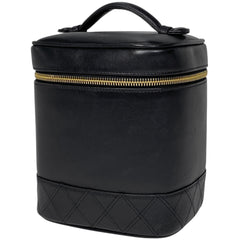 シャネル ココマーク バニティバッグ メイク 小物 CC ビコローレ 化粧ポーチ レザー ブラック A01619 レディース 【中古】brbag