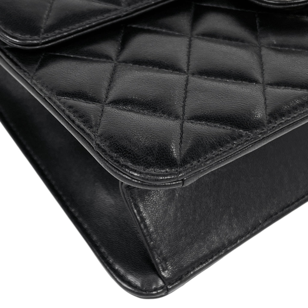 シャネル マトラッセ シングルフラップ チェーン ショルダーバッグ ココマーク プッシュロック ショルダーバッグ レザー ブラック A03569 レディース 【中古】brbag