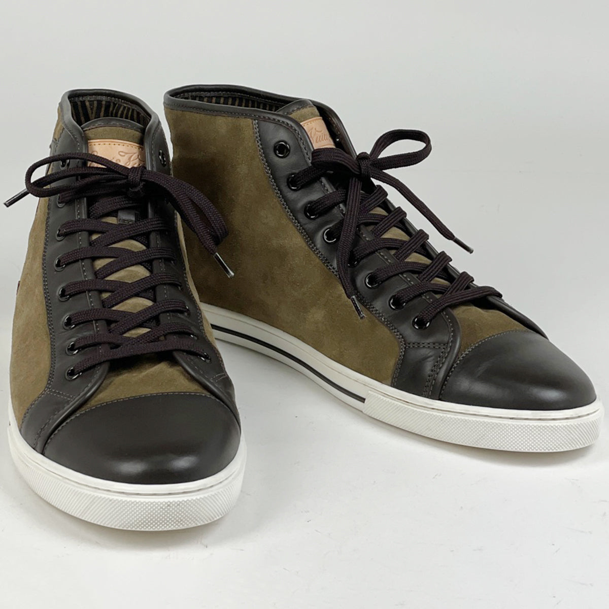 バイセル公式】ルイ・ヴィトン LVロゴ スニーカー ハイカット カーキ