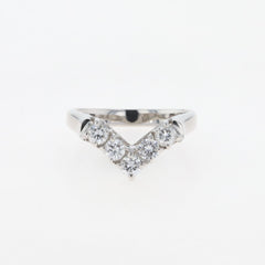 メレダイヤ デザインリング プラチナ 指輪 リング 11号 Pt850 ダイヤモンド レディース 【中古】nbjwl