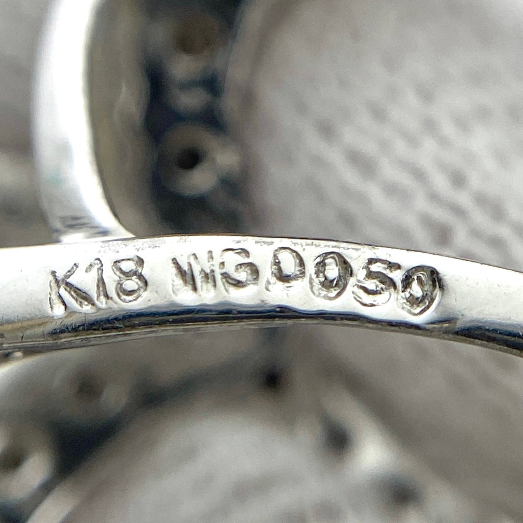 ハートモチーフ ペンダントトップ WG ホワイトゴールド メレダイヤ ペンダントトップ K18 WG ダイヤモンド レディース 【中古】nbjwl
