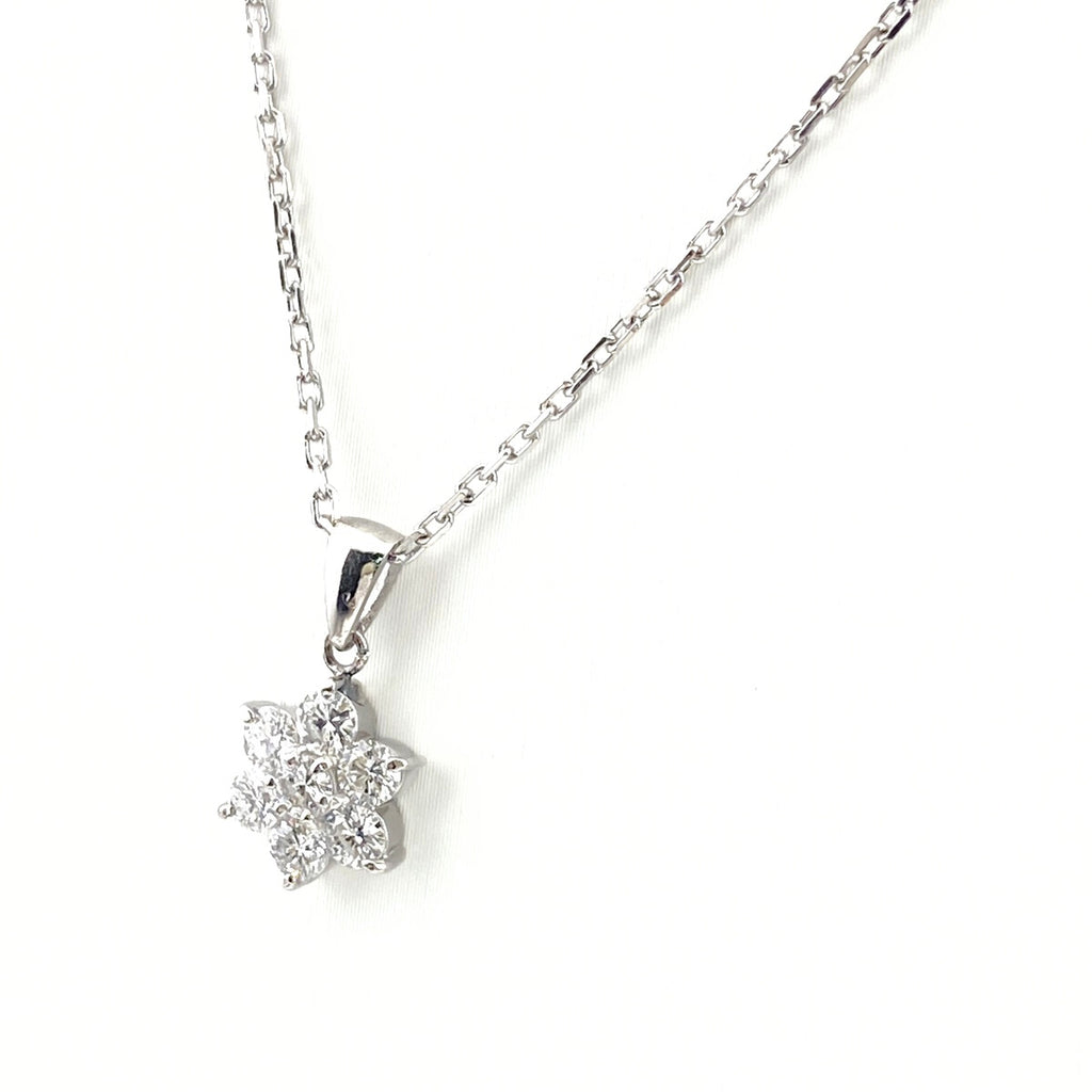 メレダイヤ デザインネックレス プラチナ ペンダント ネックレス Pt900 Pt850 ダイヤモンド レディース 【中古】nbjwl