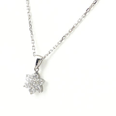 メレダイヤ デザインネックレス プラチナ ペンダント ネックレス Pt900 Pt850 ダイヤモンド レディース 【中古】nbjwl