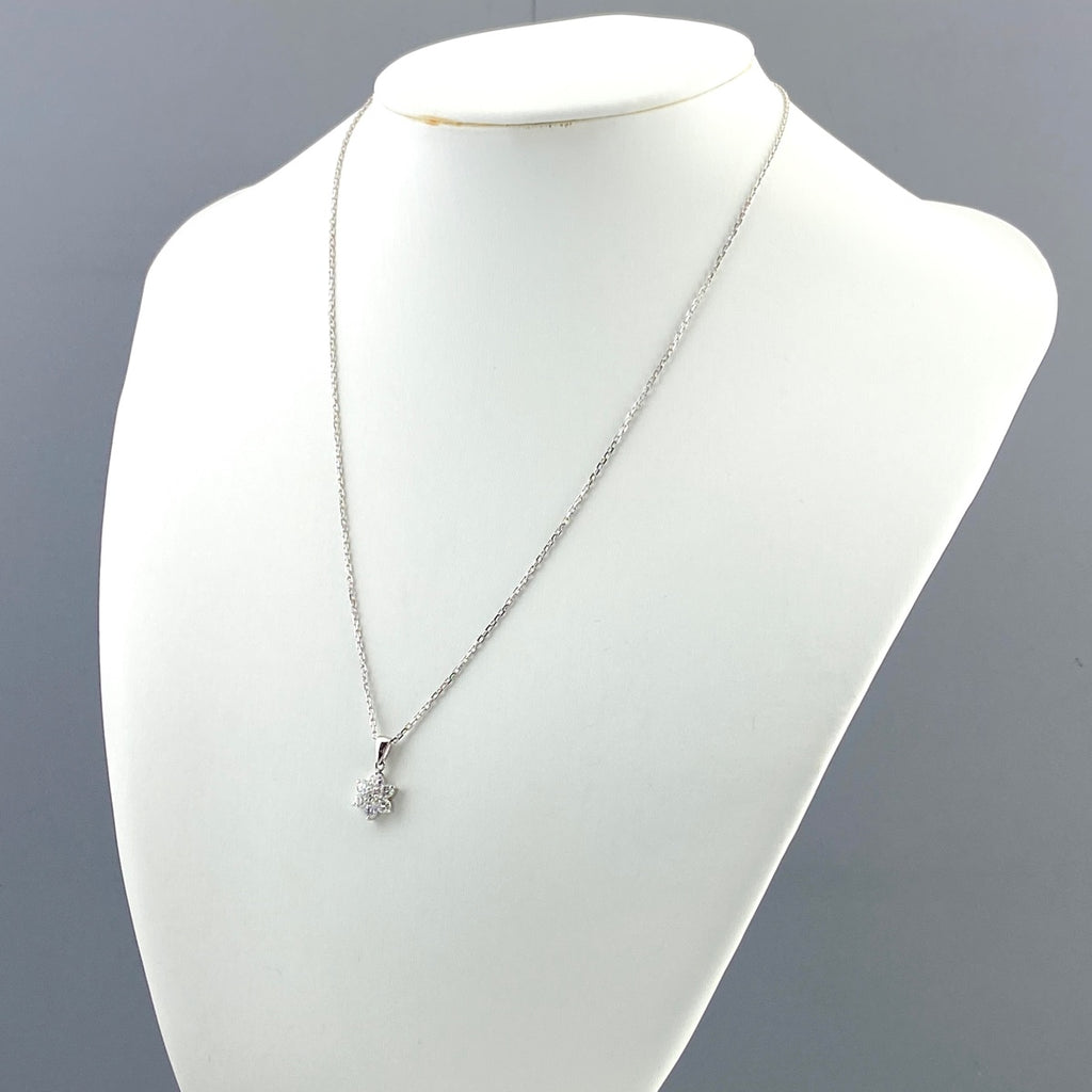メレダイヤ デザインネックレス プラチナ ペンダント ネックレス Pt900 Pt850 ダイヤモンド レディース 【中古】nbjwl