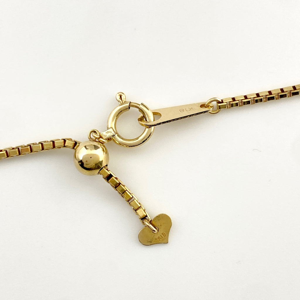 メレダイヤ デザインネックレス YG イエローゴールド ネックレス K18 ダイヤモンド レディース 【中古】nbjwl