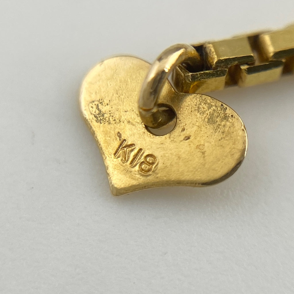 メレダイヤ デザインネックレス YG イエローゴールド ネックレス K18 ダイヤモンド レディース 【中古】nbjwl