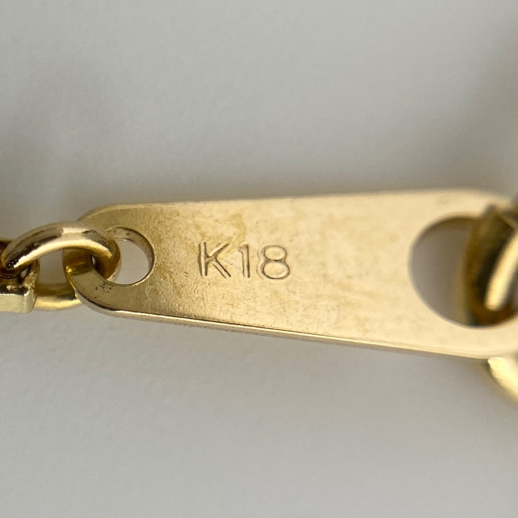 メレダイヤ デザインネックレス YG イエローゴールド ネックレス K18 ダイヤモンド レディース 【中古】nbjwl