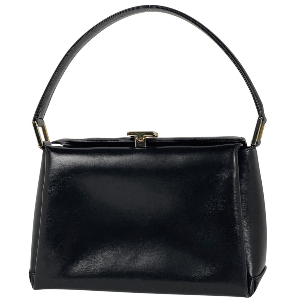 グッチ ロゴ ハンドバッグ オールドグッチ 00014481269 ハンドバッグ レザー ブラック レディース 【中古】brbag