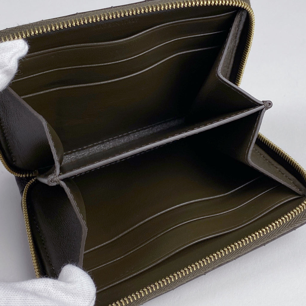 セリーヌ ラウンドファスナー コインケース Cチャーム コンパクトウォレット コインケース レザー ブラウン レディース 【中古】brbag