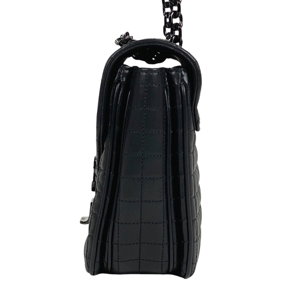 セリーヌ ロゴ チェーン ショルダーバッグ Cロゴ ショルダーバッグ レザー ブラック レディース 【中古】brbag