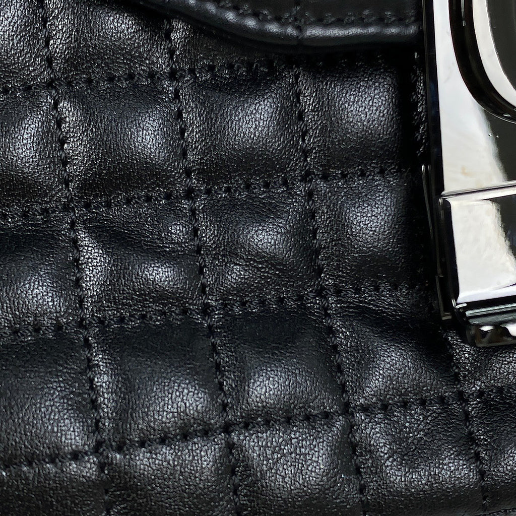 セリーヌ ロゴ チェーン ショルダーバッグ Cロゴ ショルダーバッグ レザー ブラック レディース 【中古】brbag