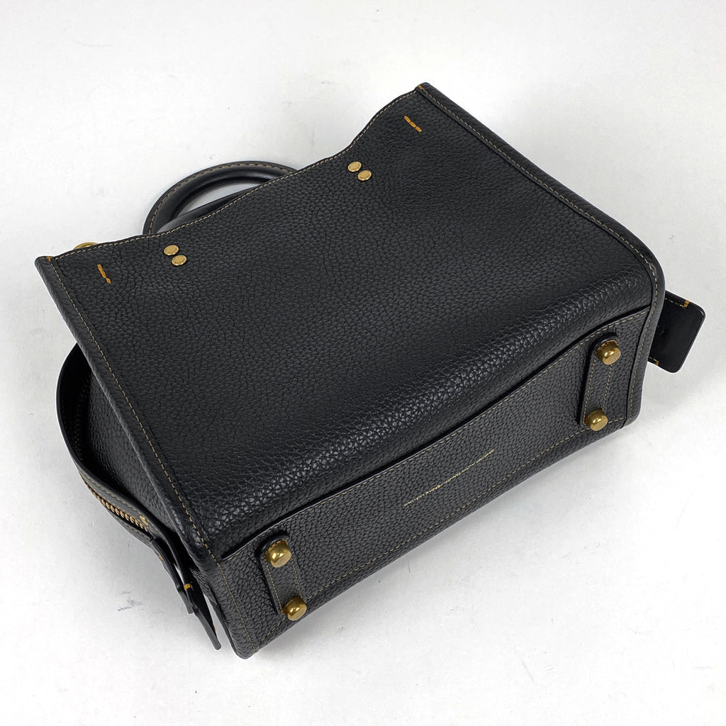 コーチ ローグ 25 2WAY ショルダーバッグ ハンドバッグ レザー ブラック CD936 レディース 【中古】brbag