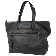 コーチ アカデミー トートバッグ ショルダーバッグ トートバッグ レザー ブラック 69350 メンズ 【中古】brbag