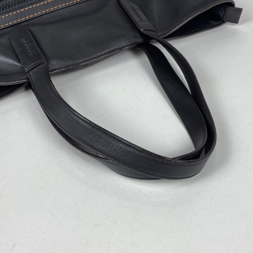 コーチ アカデミー トートバッグ ショルダーバッグ トートバッグ レザー ブラック 69350 メンズ 【中古】brbag