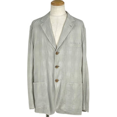 エルメス シアー テーラードジャケット ジャケット テーラードジャケット 綿 レーヨン ポリウレタン ライトグレー メンズ 【中古】brapp