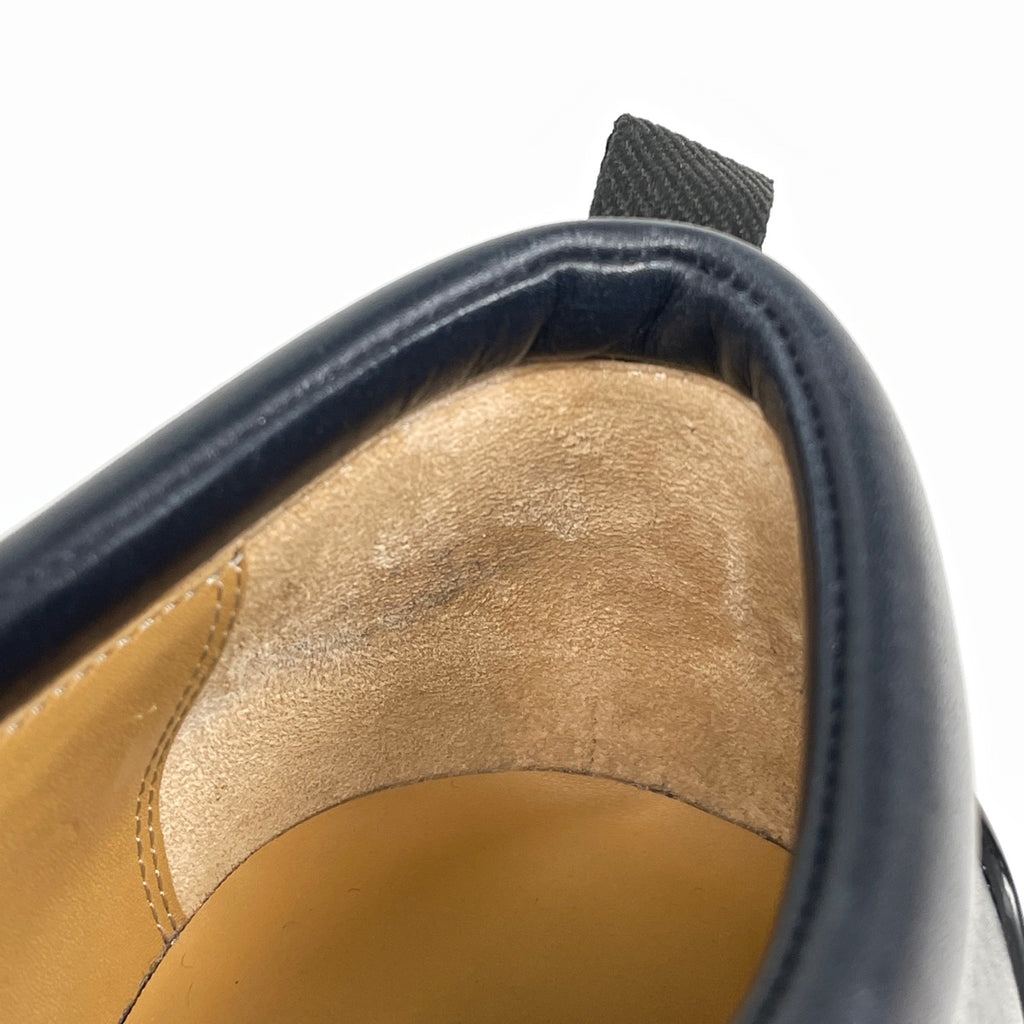 エルメス レースアップ ローファー 厚底 ビジネス 靴 ローファー レザー ネイビー メンズ 【中古】brapp
