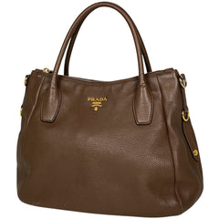 プラダ ロゴ ハンドバッグ 2WAY ショルダーバッグ ハンドバッグ レザー ブラウン BR4992 レディース 【中古】brbag