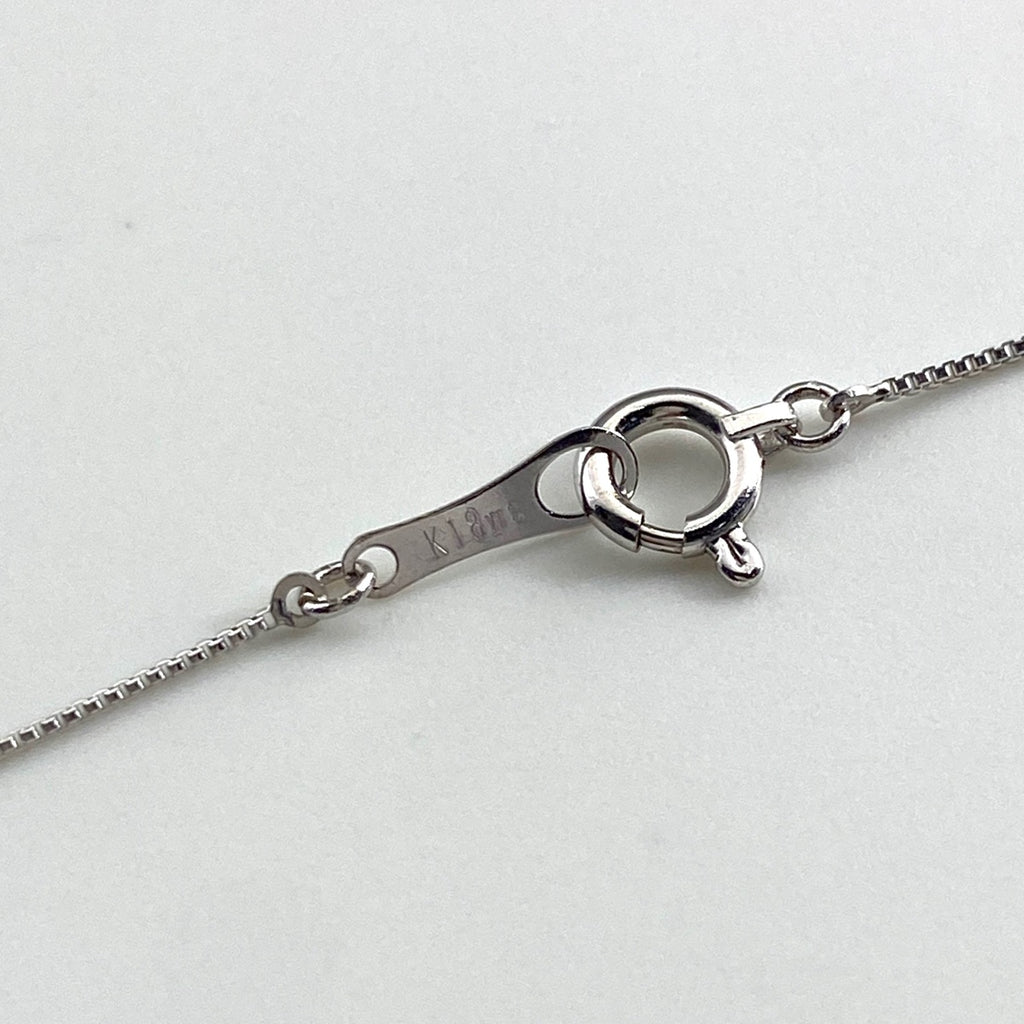 メレダイヤ デザインネックレス WG ホワイトゴールド ペンダント ネックレス K18 WG ダイヤモンド レディース 【中古】nbjwl
