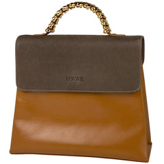 ロエベ ベラスケス ハンドバッグ 2WAY ショルダーバッグ ロゴ ハンドバッグ レザー ブラウン レディース 【中古】 brbag