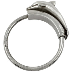 エルメス ドルフィン モチーフ バッグチャーム イルカ キーリング キーホルダー バッグチャーム シルバーメッキ シルバー レディース 【中古】brbag