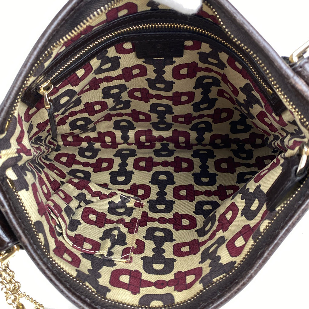 グッチ GG柄 ショルダーバッグ シェリーライン ウェブ ショルダーバッグ GGキャンバス ブラウン 144388 レディース 【中古】brbag