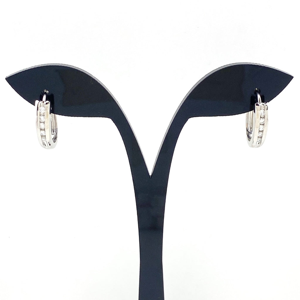 メレダイヤ デザインピアス プラチナ フープ ピアス Pt900 ダイヤモンド レディース 【中古】nbjwl