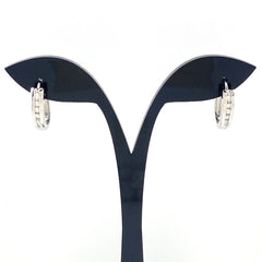 メレダイヤ デザインピアス プラチナ フープ ピアス Pt900 ダイヤモンド レディース 【中古】nbjwl