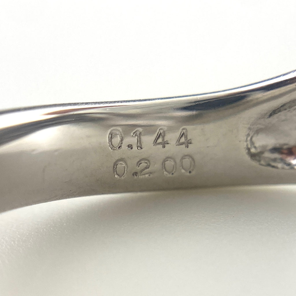 山本真理 メレダイヤ デザインリング プラチナ 指輪 リング 12号 Pt900 ダイヤモンド レディース 【中古】brjwl