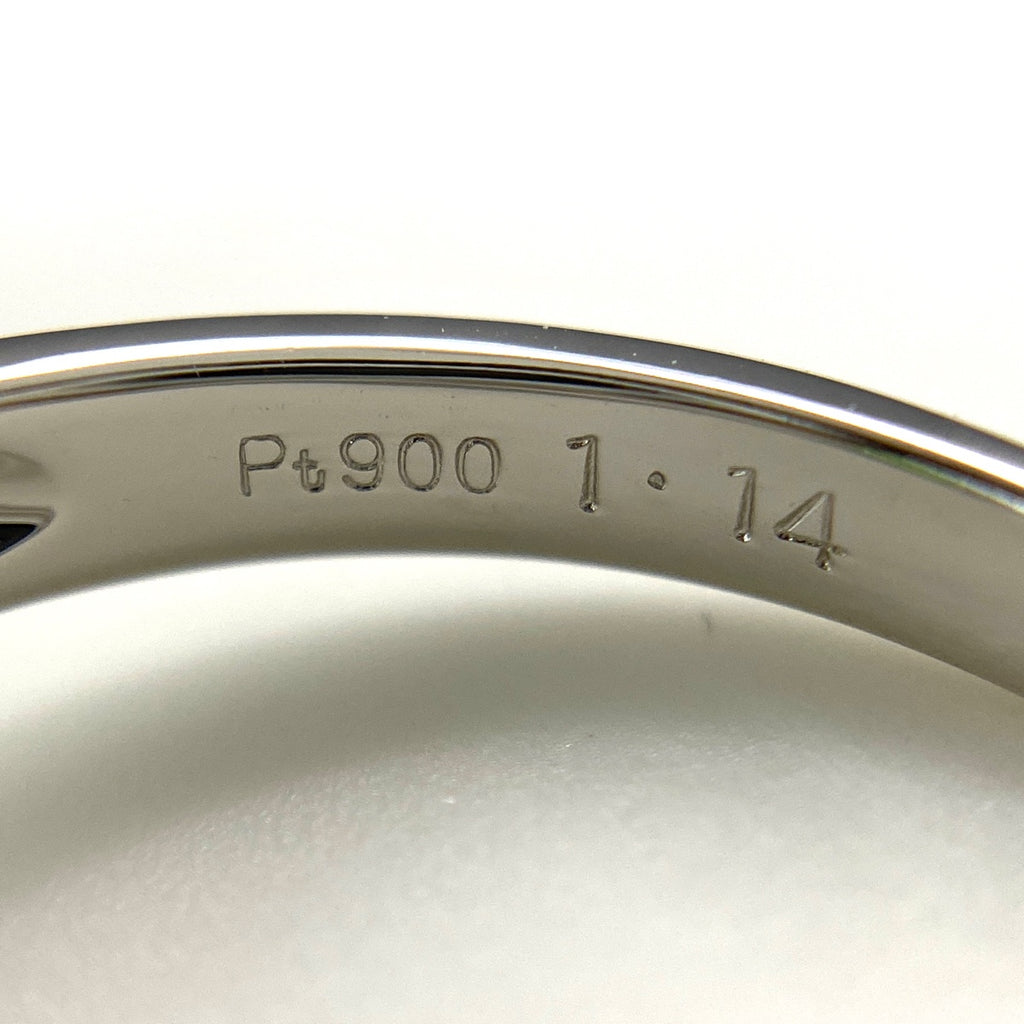 グリーングロッシュラーガーネット デザインリング プラチナ 指輪 メレダイヤ リング 10.5号 Pt900 グリーングロッシュラーガーネット レディース 【中古】nbjwl