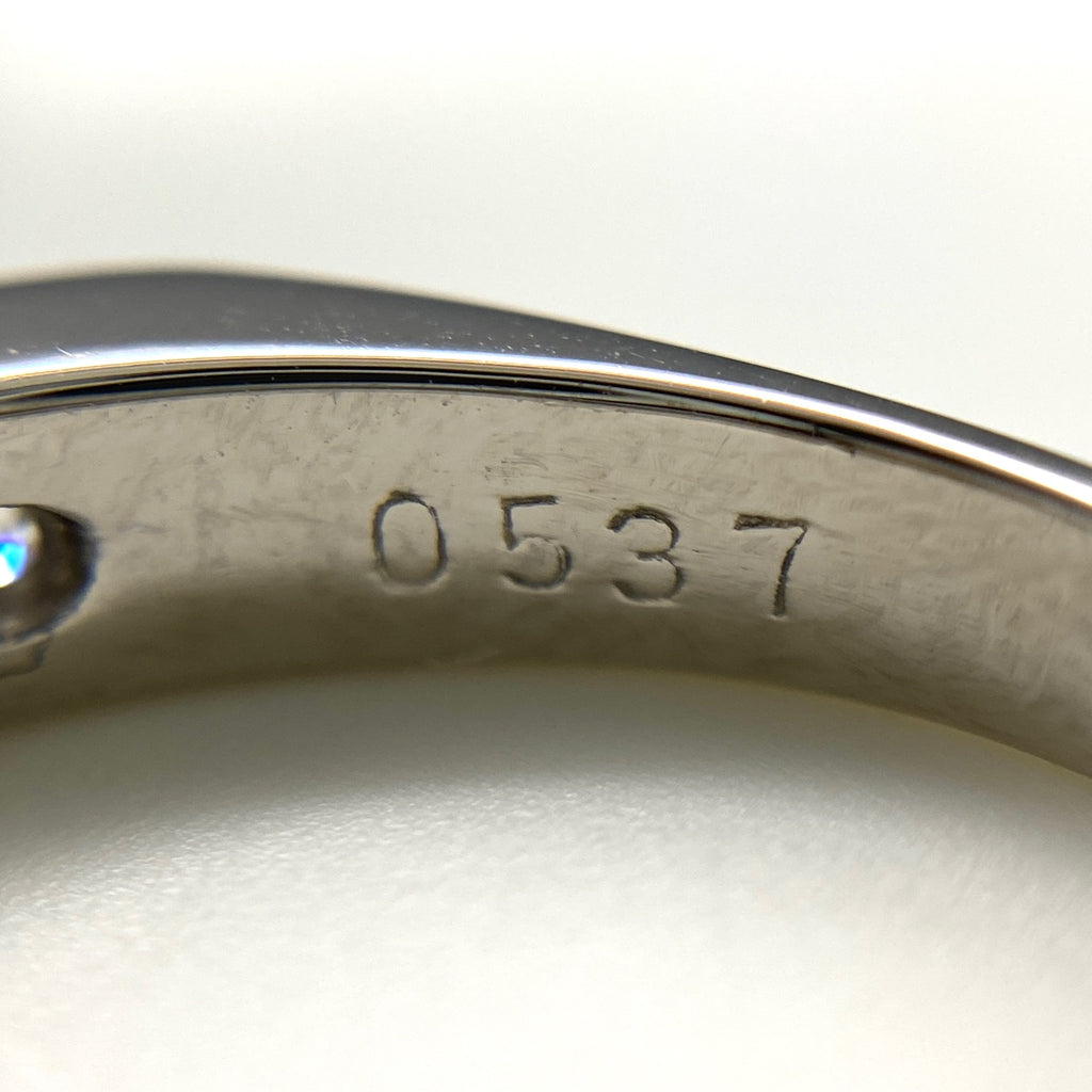 メレダイヤ デザインリング プラチナ 指輪 リング 15号 Pt900 ダイヤモンド レディース 【中古】nbjwl