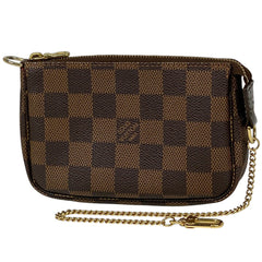 ルイ・ヴィトン ミニ ポシェット アクセソワール メイク コスメ アクセサリーポーチ ダミエ ブラウン N58009 レディース 【中古】brbag