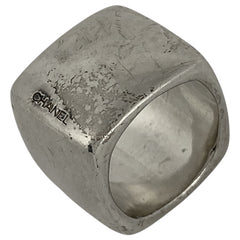 シャネル ロゴ リング スクエア ワイド 指輪 リング 16号 シルバー925 シルバー レディース 【中古】bracc