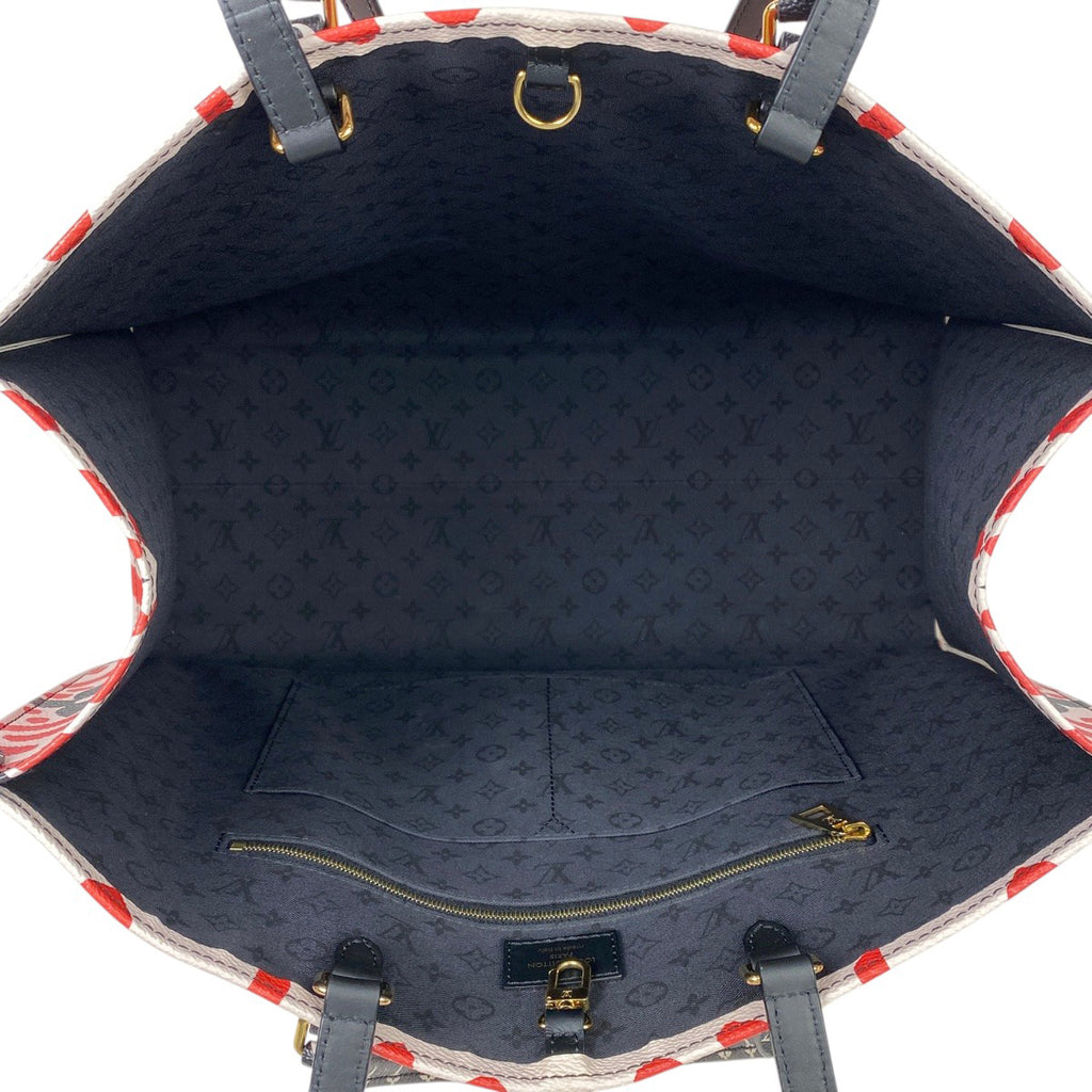 ルイ・ヴィトン オンザゴー GM 2WAY ショルダーバッグ LV クラフティ トートバッグ モノグラムジャイアント クレームルージュ M45358 レディース 【中古】brbag