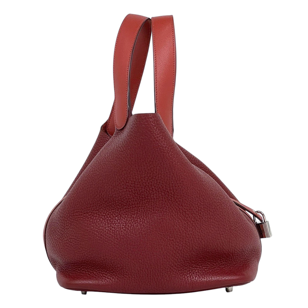 エルメス ピコタンロック MM ミニバッグ ハンドバッグ トリヨンクレマンス レッド T レディース 【中古】brbag