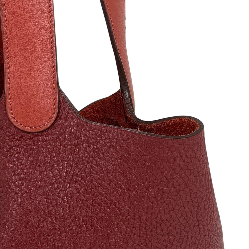 エルメス ピコタンロック MM ミニバッグ ハンドバッグ トリヨンクレマンス レッド T レディース 【中古】brbag