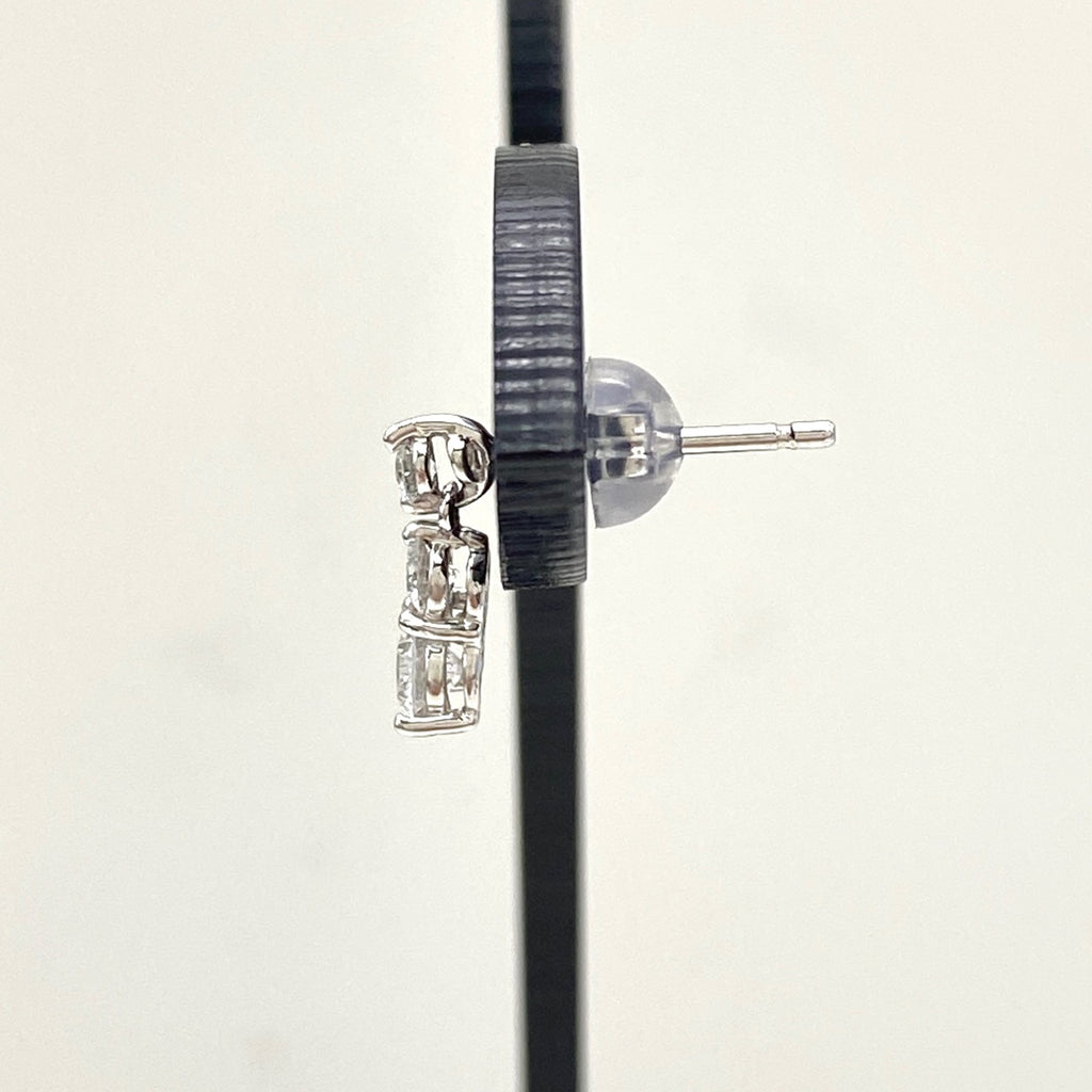 メレダイヤ デザインピアス プラチナ ピアス Pt950 ダイヤモンド レディース 【中古】nbjwl