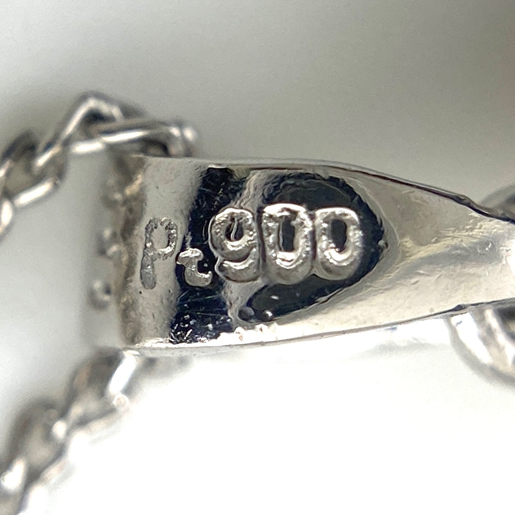 フラワーモチーフ デザインネックレス プラチナ ペンダント メレダイヤ 花 ネックレス Pt900 Pt850 ダイヤモンド レディース 【中古】nbjwl