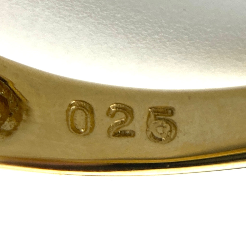 メレダイヤ デザインリング YG イエローゴールド 指輪 リング 11号 K18 ダイヤモンド レディース 【中古】nbjwl