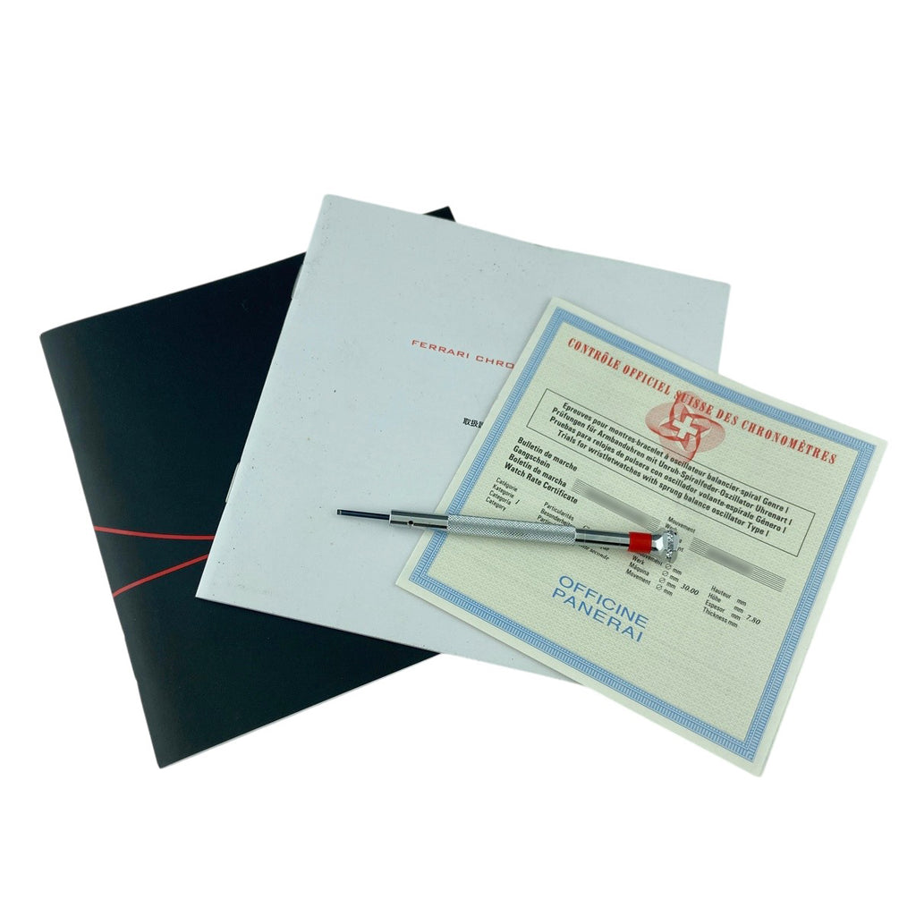 【OH済】オフィチーネパネライ フェラーリ スクーデリア FER00008 腕時計 SS ラバー 自動巻き ブラック メンズ 【中古】wtcbb