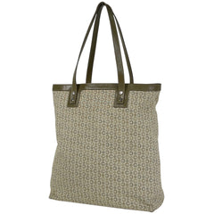 セリーヌ Cマカダム柄 トートバッグ ハンドバッグ カーキ トートバッグ キャンバス グリーンベージュ レディース 【中古】brbag