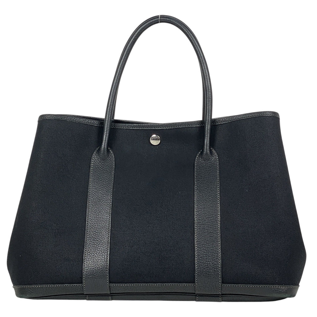 エルメス ガーデンパーティ PM ハンドバッグ トートバッグ トワルオフィシエ ブラック □I レディース 【中古】brbag