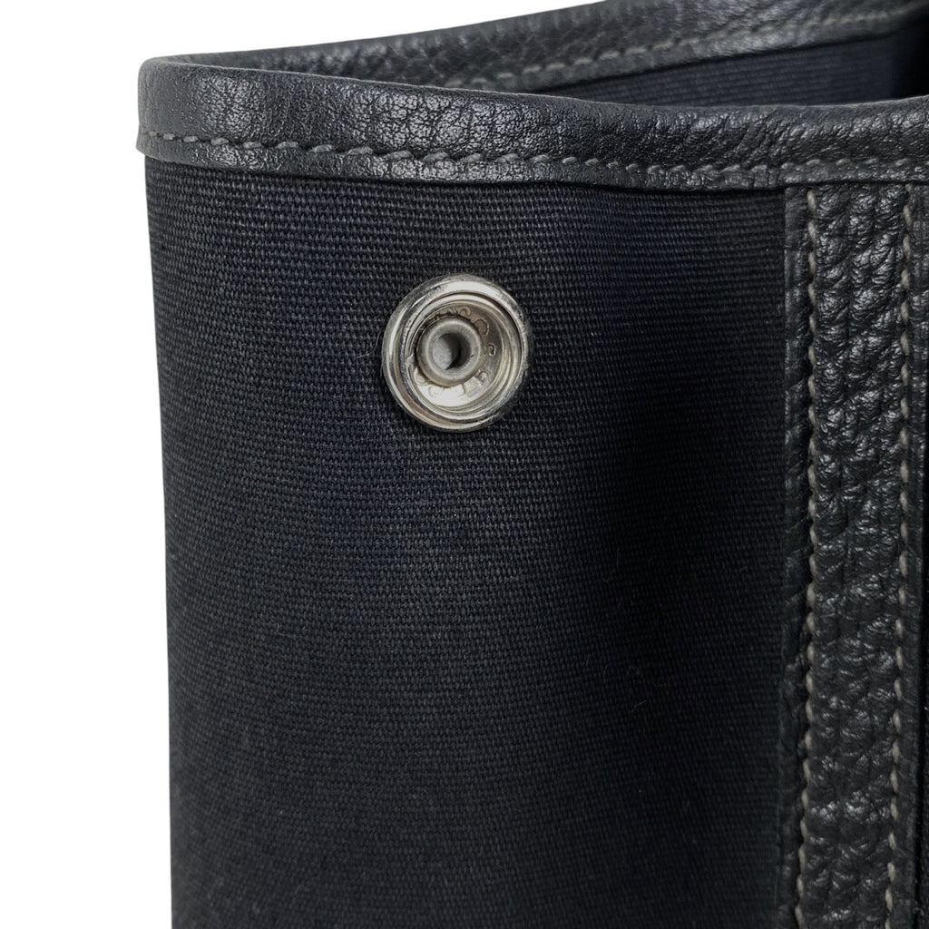 エルメス ガーデンパーティ PM ハンドバッグ トートバッグ トワルオフィシエ ブラック □I レディース 【中古】brbag
