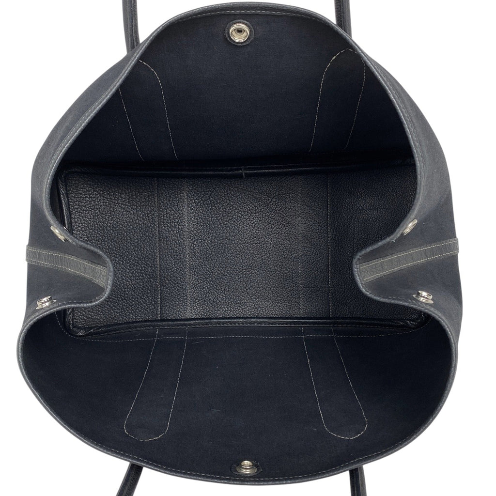 エルメス ガーデンパーティ PM ハンドバッグ トートバッグ トワルオフィシエ ブラック □I レディース 【中古】brbag